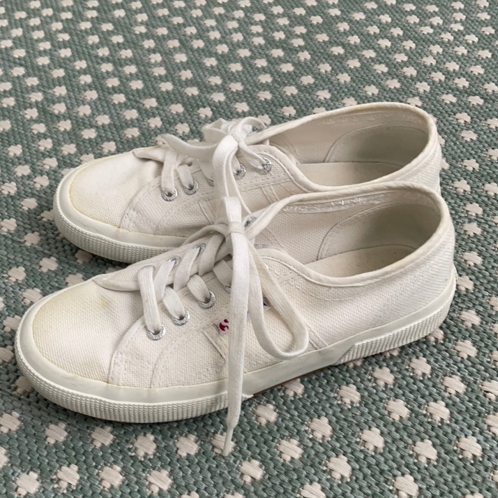 White Superga Cotu Canvas Sneakers Size 7